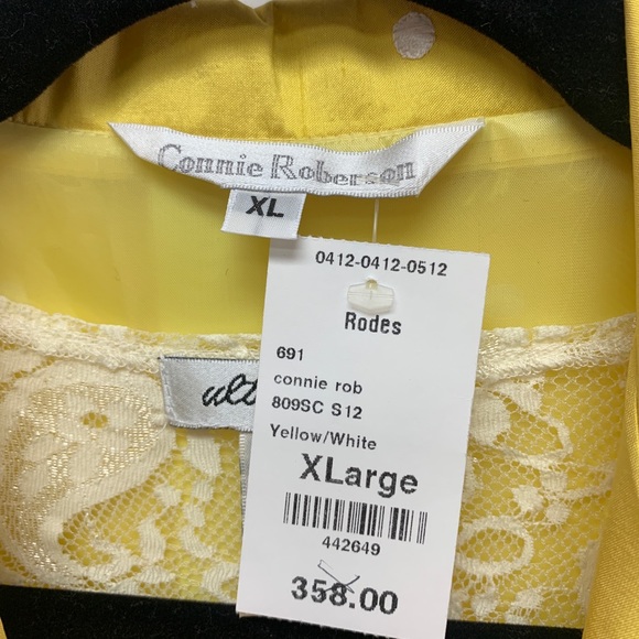 Connie Roberson Yellow Silk polkadot crop jacket - Picture 7 of 8